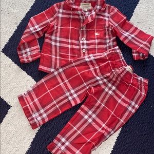 Burberry red plaid PJ’s